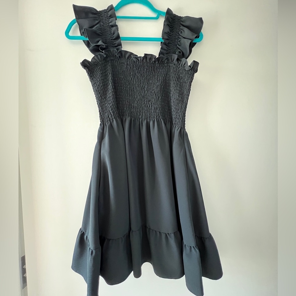 Hillhouse Black Crepe Elizabeth Nap Dress